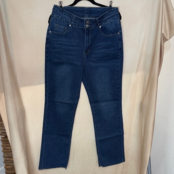 Nova Blue Denim - Dark Blue Straight Leg Women's Jeans